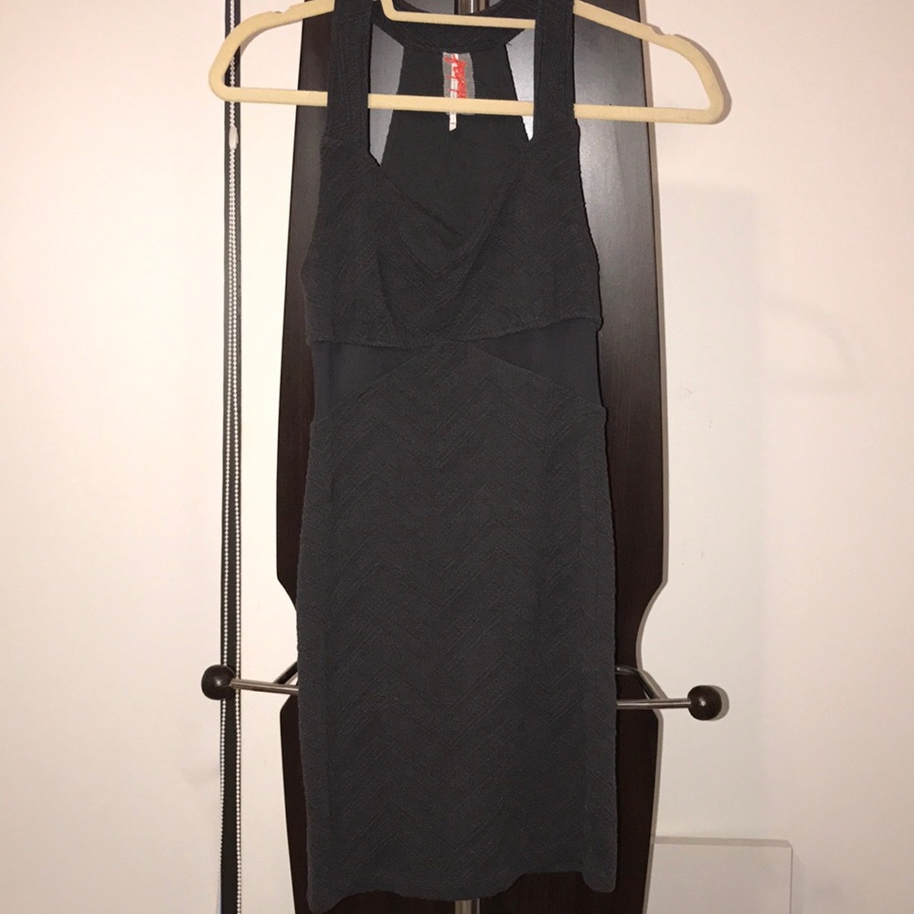 Dark Grey Free People Mini Dress